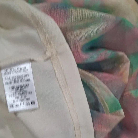 Astr Pink and Green Ruched Sheath Dress Size S - Picture 8 of 8